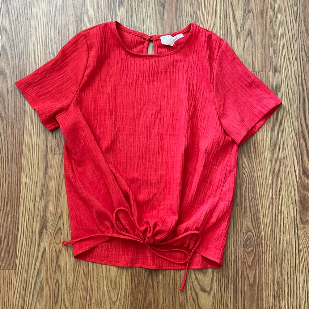 West moon boutique shirt with drawstring hem